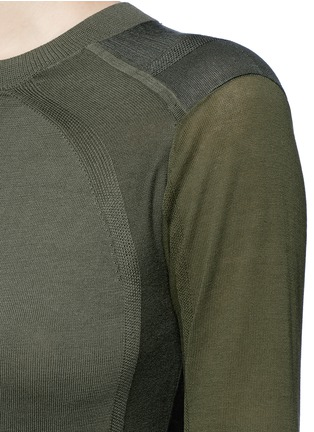 Detail View - Click To Enlarge - ACNE STUDIOS - Slim fit contrast sleeve cotton sweater