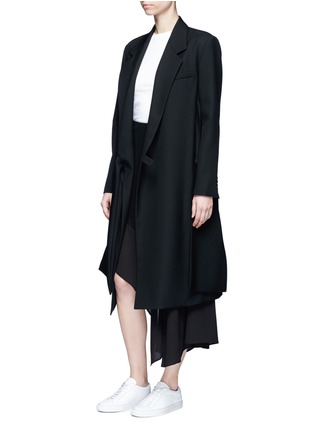 Figure View - Click To Enlarge - ACNE STUDIOS - 'Pamsan' drape front asymmetric silk skirt