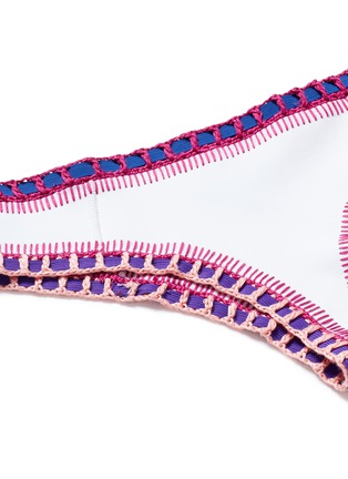 Detail View - Click To Enlarge - KIINI - 'Yaz' crochet trim bikini boyshort bottoms
