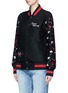 Front View - Click To Enlarge - OPENING CEREMONY - Floral map embroidered felt varsity jacket