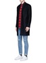 Front View - Click To Enlarge - TOPMAN - Felted long bomber jacket