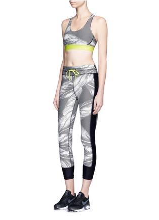 Figure View - Click To Enlarge - THE UPSIDE - 'Chrissy' Valley Palms print racerback sports bra