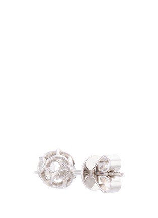 Detail View - Click To Enlarge - LAZARE KAPLAN - Diamond 18k white gold floral stud earrings