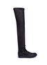 Main View - Click To Enlarge - RICK OWENS  - Lambskin leather high sock sneakers