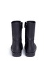 Back View - Click To Enlarge - RICK OWENS  - Zip leather sneaker boots