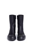 Front View - Click To Enlarge - RICK OWENS  - Zip leather sneaker boots