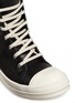 Detail View - Click To Enlarge - RICK OWENS  - Side zip leather high top sneakers