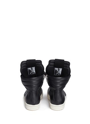 Back View - Click To Enlarge - RICK OWENS  - 'Geobasket' high top leather sneakers