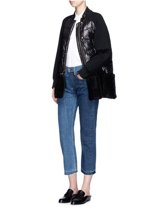 Figure View - Click To Enlarge - MUVEIL - Embellished collar down puffer jacket
