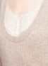 Detail View - Click To Enlarge - MUVEIL - Waist sash wool angora blend knit dress