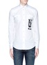 Main View - Click To Enlarge - - - Slim fit Sicilian cowboy embroidery cotton shirt
