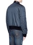 Back View - Click To Enlarge - - - Leather front bomber jacket
