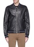 Main View - Click To Enlarge - - - Leather baseball jacket