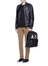 Figure View - Click To Enlarge - - - Leather baseball jacket