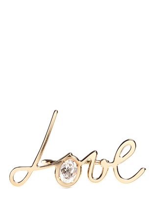 Main View - Click To Enlarge - LANVIN - 'Love' crystal brass two-finger ring