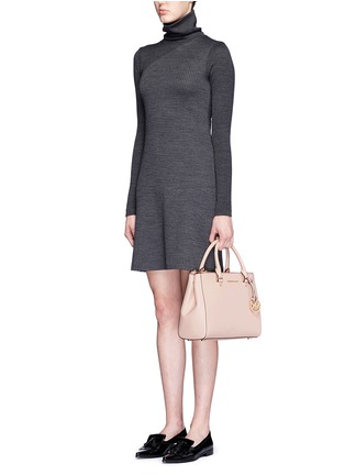 Detail View - Click To Enlarge - MICHAEL KORS - 'Sutton' medium saffiano leather satchel