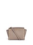 Main View - Click To Enlarge - MICHAEL KORS - 'Selma Stud' medium saffiano leather messenger bag