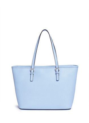 Back View - Click To Enlarge - MICHAEL KORS - 'Jet Set Travel' saffiano leather top zip tote