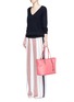 Figure View - Click To Enlarge - MICHAEL KORS - 'Jet Set Travel' saffiano leather top zip tote