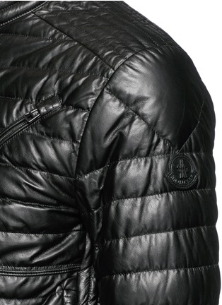 Detail View - Click To Enlarge - MONCLER - 'Casteu' quilted down leather jacket