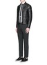 Figure View - Click To Enlarge - MONCLER - 'Casteu' quilted down leather jacket