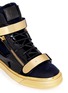 Detail View - Click To Enlarge - 73426 - 'London' velvet high top sneakers