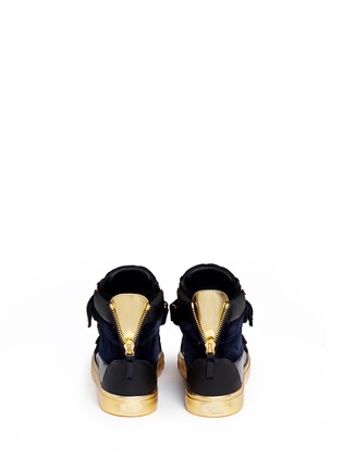 Back View - Click To Enlarge - 73426 - 'London' velvet high top sneakers