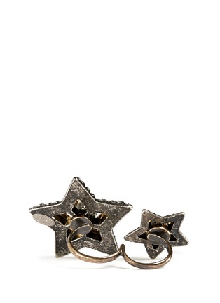 Back View - Click To Enlarge - LANVIN - Double star two-finger ring