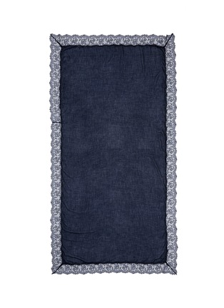 Main View - Click To Enlarge - FALIERO SARTI - 'Greta' tulle lace trim virgin wool blend scarf