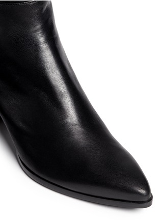 Detail View - Click To Enlarge - STUART WEITZMAN - 'Ballast' rivet stud elastic back leather boots