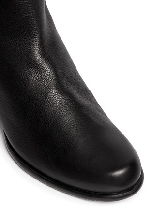 Detail View - Click To Enlarge - STUART WEITZMAN - 'Barcode' metal plate leather ankle boots