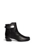 Main View - Click To Enlarge - STUART WEITZMAN - 'Barcode' metal plate leather ankle boots