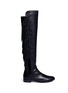 Main View - Click To Enlarge - STUART WEITZMAN - 'Mane' scuba jersey leather fringe boots