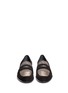 Figure View - Click To Enlarge - STUART WEITZMAN - 'Schooldays' metallic lamé trim suede loafers