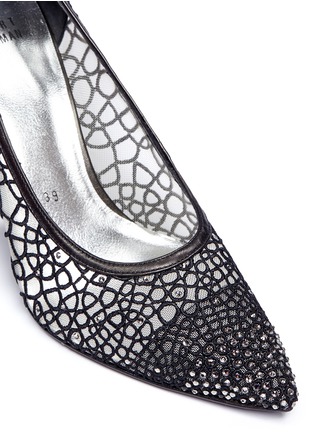 Detail View - Click To Enlarge - STUART WEITZMAN - 'Twinkle Toes' Swarovski crystal lace pumps