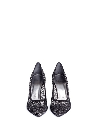 Figure View - Click To Enlarge - STUART WEITZMAN - 'Twinkle Toes' Swarovski crystal lace pumps