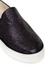 Detail View - Click To Enlarge - STUART WEITZMAN - 'Pipe Nuggets' glitter mesh skate slip-ons