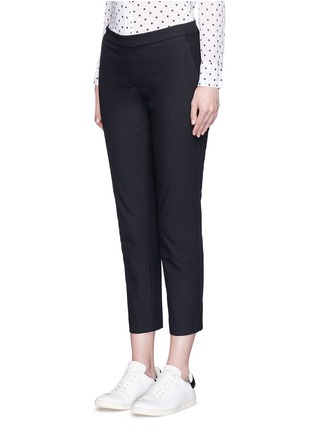Front View - Click To Enlarge - THEORY - 'Thaniel' elastic waist cropped pants
