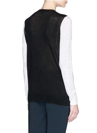 Back View - Click To Enlarge - THEORY - 'Mayolee' colourblock sweater