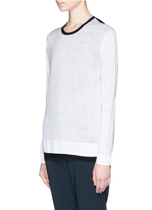 Front View - Click To Enlarge - THEORY - 'Mayolee' colourblock sweater
