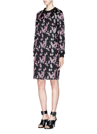 Figure View - Click To Enlarge - DRIES VAN NOTEN - 'Dolo' Lurex cherry blossom brocade pullover dress