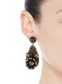 Figure View - Click To Enlarge - MIRIAM HASKELL - Foliage and insect appliqué drop earrings