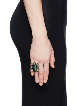 Figure View - Click To Enlarge - MIRIAM HASKELL - Beetle charm ring