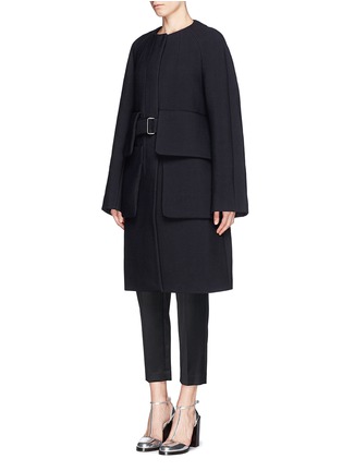 Figure View - Click To Enlarge - DRIES VAN NOTEN - 'Richmond' patch pocket wool gabardine overcoat