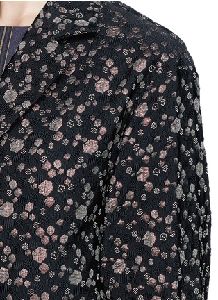 Detail View - Click To Enlarge - DRIES VAN NOTEN - 'Rosh' Lurex geometric dot brocade coat