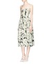 Figure View - Click To Enlarge - 72723 - Daisy print bonded crepe cutout ball dress