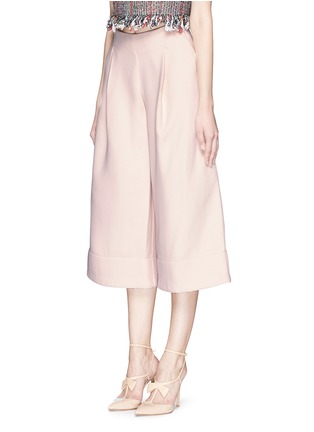 Front View - Click To Enlarge - 72723 - Double bonded crepe wide culottes