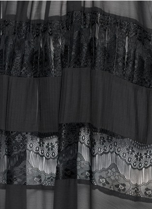 Detail View - Click To Enlarge - ALICE & OLIVIA - 'Dejas' lace pleat trapeze dress