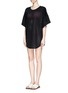 Figure View - Click To Enlarge - BETH RICHARDS - 'League' perforated T-shirt dress