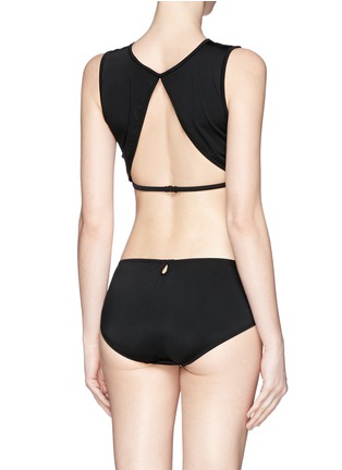 Front View - Click To Enlarge - BETH RICHARDS - 'Grace' cutout back cropped swim top